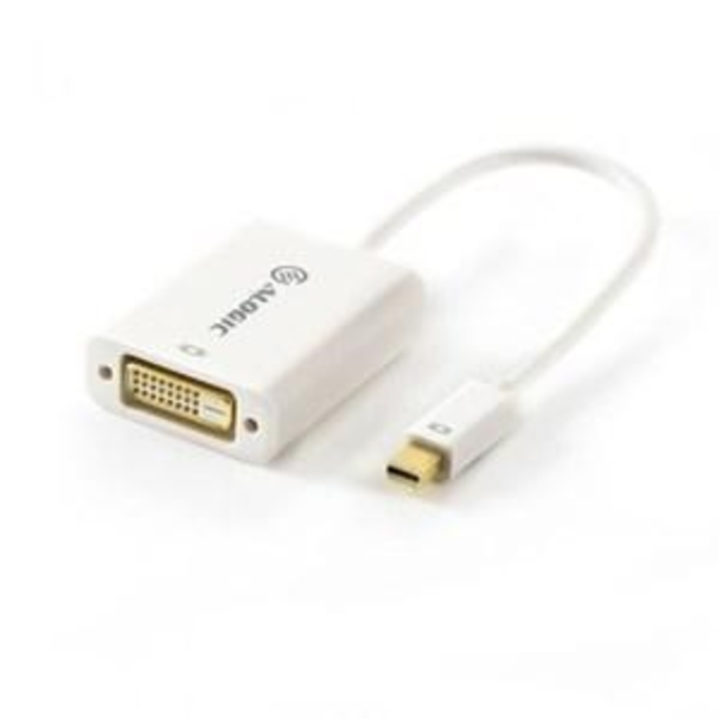 ALOGIC PREMIUM 15CM MINI DISPLAYPORT TO DVI ADAPTER MALE TO FEMALE WHITE