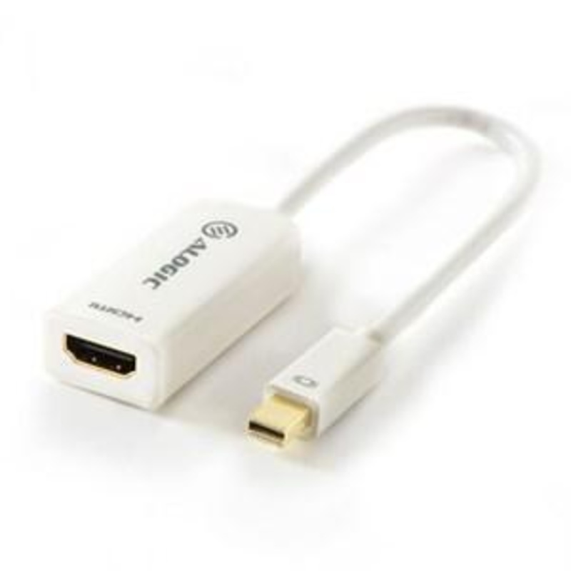ALOGIC PREMIUM 15CM MINI DISPLAYPORT TO HDMI ADAPTER MALE TO FEMALE WHITE