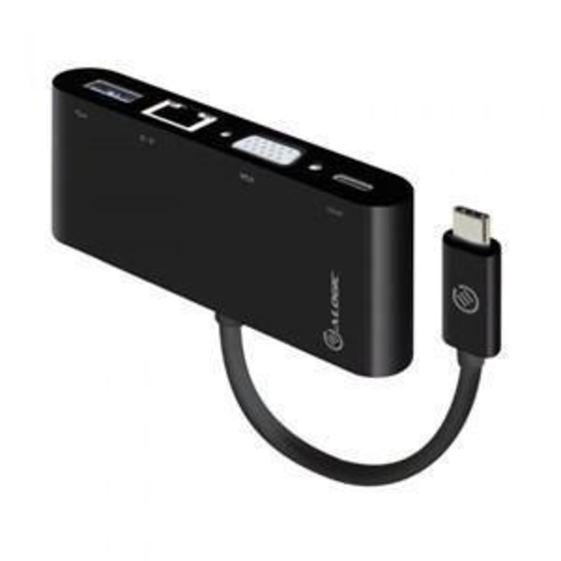 ALOGIC USB-C MULTIPORT ADAPTER VGA/USB 3.0/GIGABIT ETHERNET/USB-C