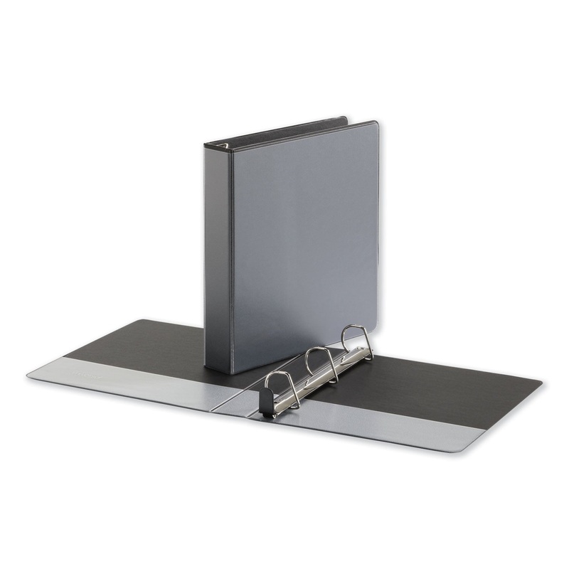 DELUXE EASY-TO-OPEN D-RING VIEW BINDER, 3 RINGS, 1.5″ CAPACITY, 11 X 8.5, BLACK