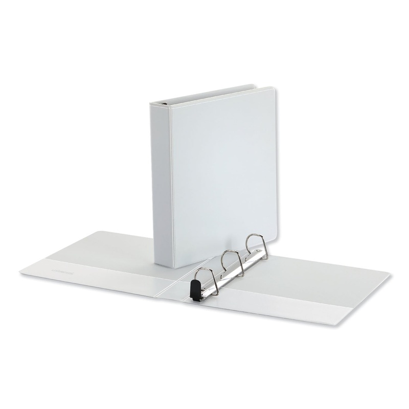 DELUXE EASY-TO-OPEN D-RING VIEW BINDER, 3 RINGS, 1.5″ CAPACITY, 11 X 8.5, WHITE