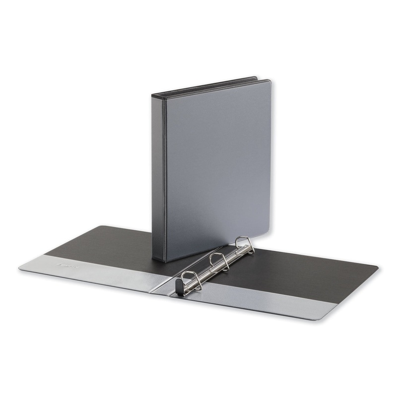 DELUXE EASY-TO-OPEN D-RING VIEW BINDER, 3 RINGS, 1″ CAPACITY, 11 X 8.5, BLACK