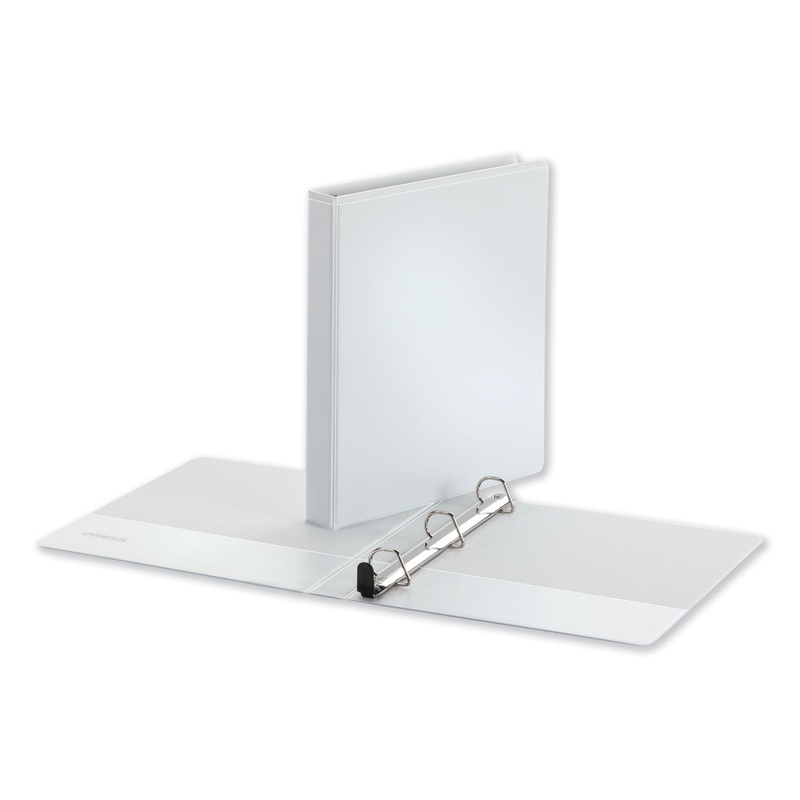 DELUXE EASY-TO-OPEN D-RING VIEW BINDER, 3 RINGS, 1″ CAPACITY, 11 X 8.5, WHITE