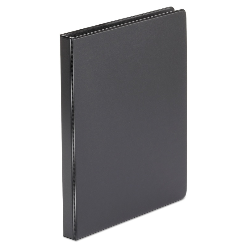 ECONOMY NON-VIEW ROUND RING BINDER, 3 RINGS, 0.5″ CAPACITY, 11 X 8.5, BLACK