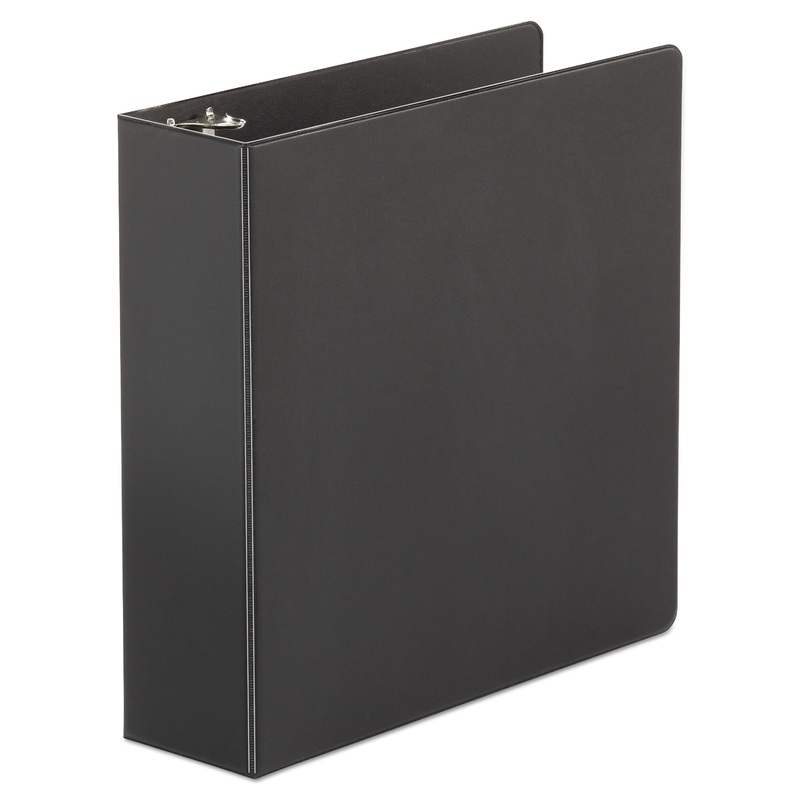 ECONOMY NON-VIEW ROUND RING BINDER, 3 RINGS, 3″ CAPACITY, 11 X 8.5, BLACK