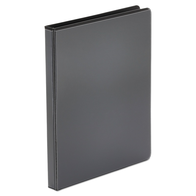 ECONOMY ROUND RING VIEW BINDER, 3 RINGS, 0.5″ CAPACITY, 11 X 8.5, BLACK