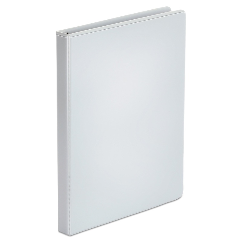 ECONOMY ROUND RING VIEW BINDER, 3 RINGS, 0.5″ CAPACITY, 11 X 8.5, WHITE