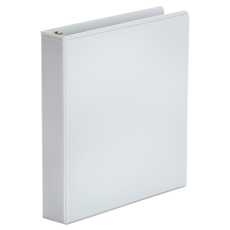 ECONOMY ROUND RING VIEW BINDER, 3 RINGS, 1.5″ CAPACITY, 11 X 8.5, WHITE, 6/PACK