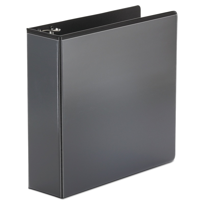 ECONOMY ROUND RING VIEW BINDER, 3 RINGS, 3″ CAPACITY, 11 X 8.5, BLACK