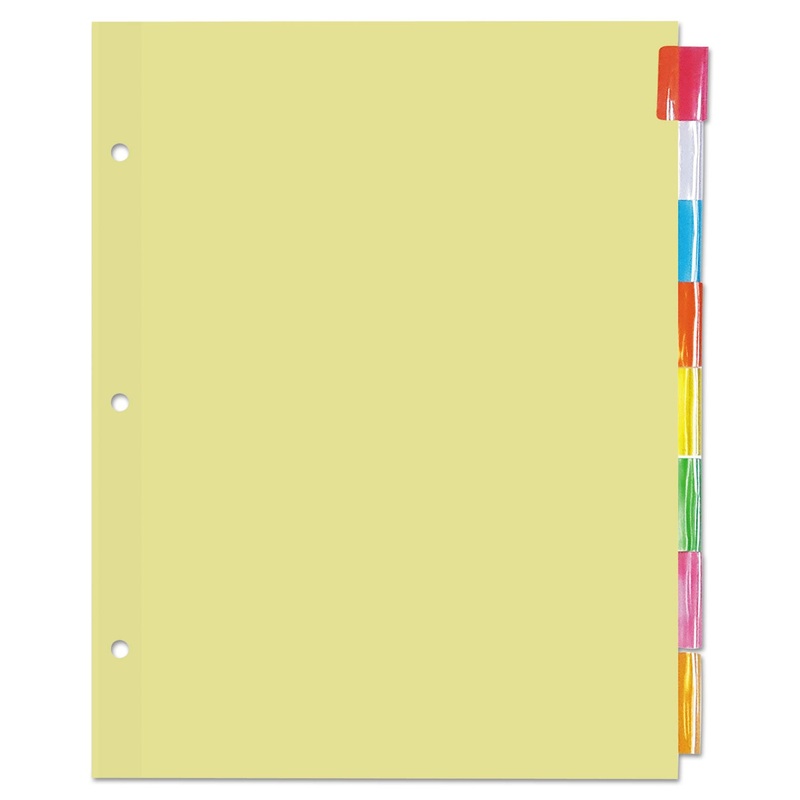 INSERTABLE TAB INDEX, 8-TAB, 11 X 8.5, BUFF, 24 SETS