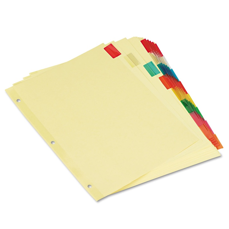 INSERTABLE TAB INDEX, 8-TAB, 11 X 8.5, BUFF, 6 SETS