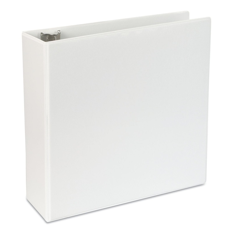 SLANT-RING VIEW BINDER, 3 RINGS, 4″ CAPACITY, 11 X 8.5, WHITE