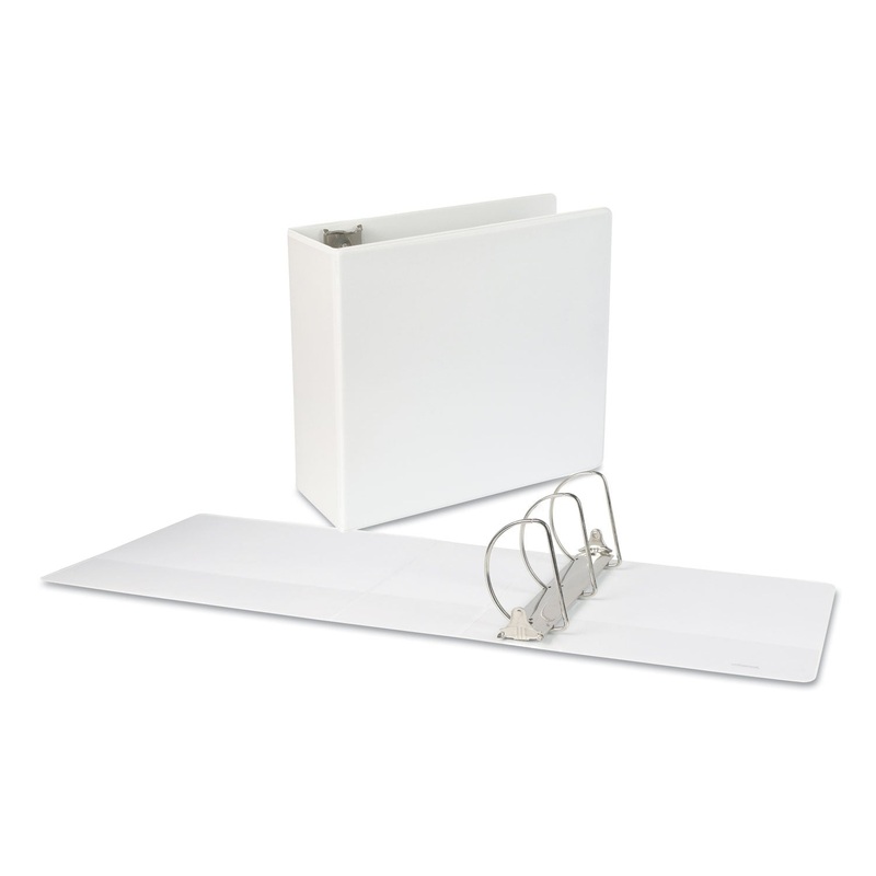 SLANT-RING VIEW BINDER, 3 RINGS, 5″ CAPACITY, 11 X 8.5, WHITE