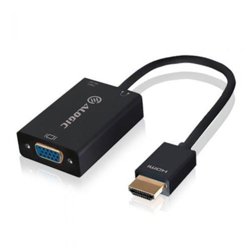 ALOGIC 15CM HDMI TO VGA ADAPTER WITH 3.5MM AUDIO MALE TO FEMALE (FULL HD 1920 X 1080)