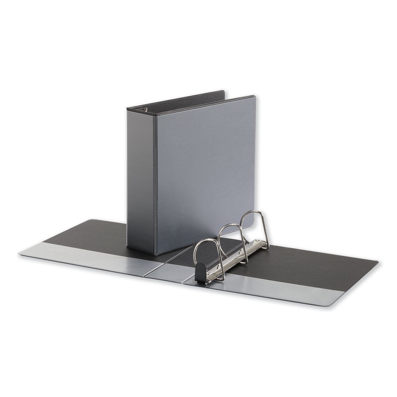 DELUXE EASY-TO-OPEN D-RING VIEW BINDER, 3 RINGS, 3″ CAPACITY, 11 X 8.5, BLACK