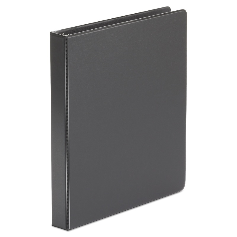 ECONOMY NON-VIEW ROUND RING BINDER, 3 RINGS, 1″ CAPACITY, 11 X 8.5, BLACK