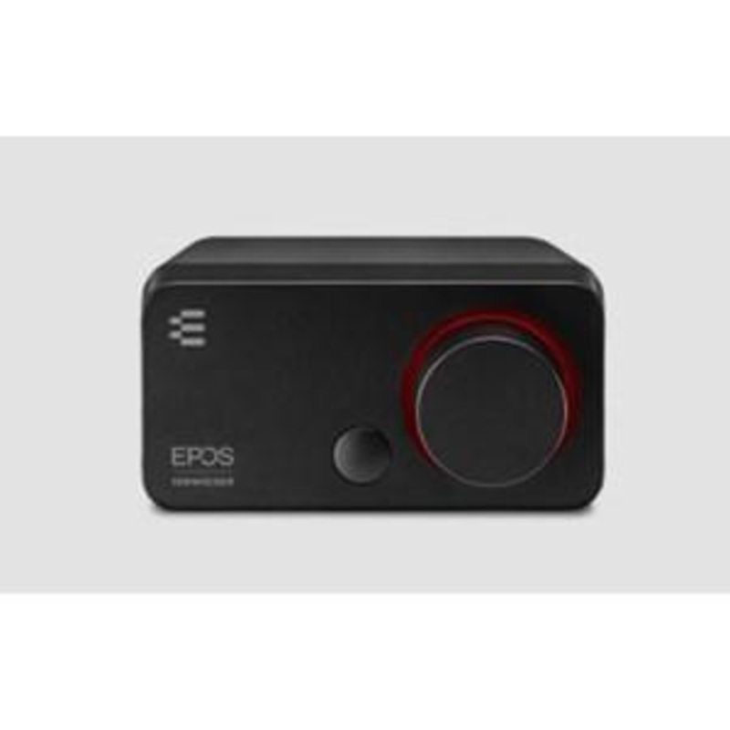 EPOS GSX 300 EXTERNAL SOUND CARD DELIVERS HIGH RESOLUTION AUDIO IN STEREO AND CUSTOMIZABLE 7.1 SURROUND SOUND WITH THE PC SUITE