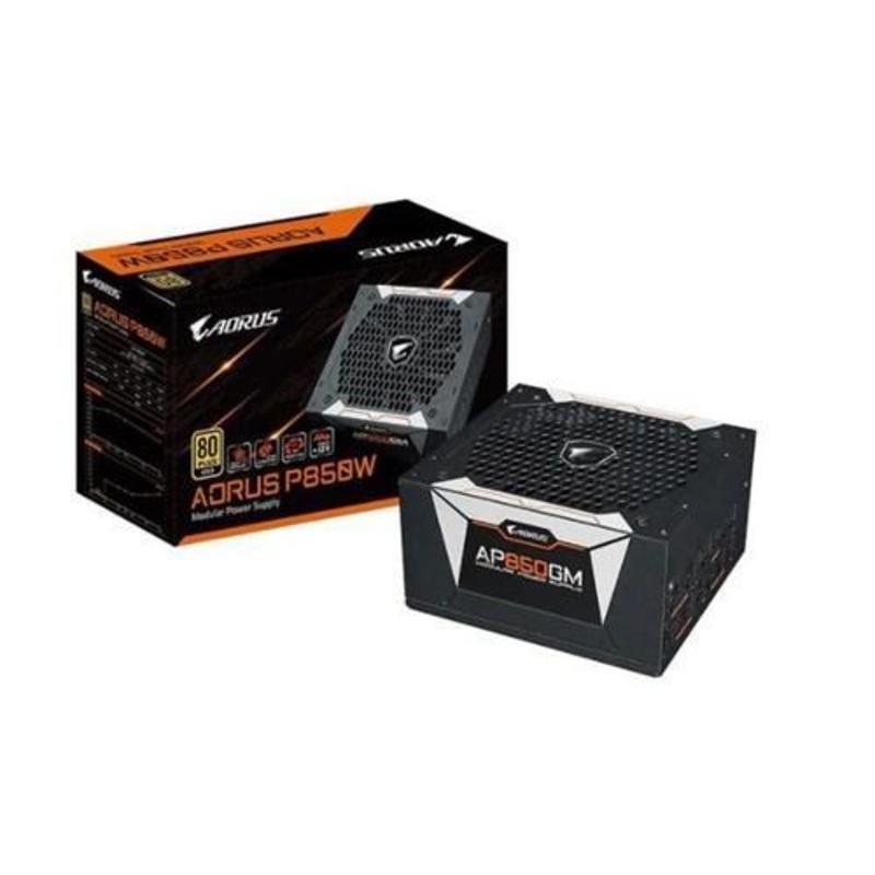 GIGABYTE AORUS P850W 80 PLUS GOLD MODULAR 135MM 2 BALL BEARING SMART FAN WITH FAN STOP FUNCTION SINGLE 12V RAIL