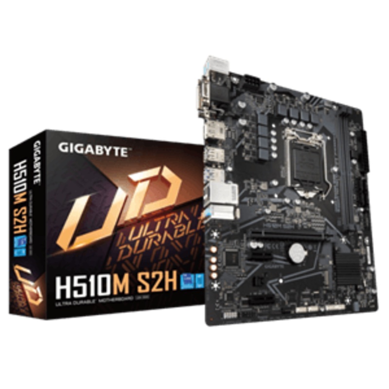 GIGABYTE H510M ULTRA DURABLE MICRO ATX INTEL LGA1200 DP HDMI DVI VGA PCIE 4.0 M.2 SATA 2XDDR4