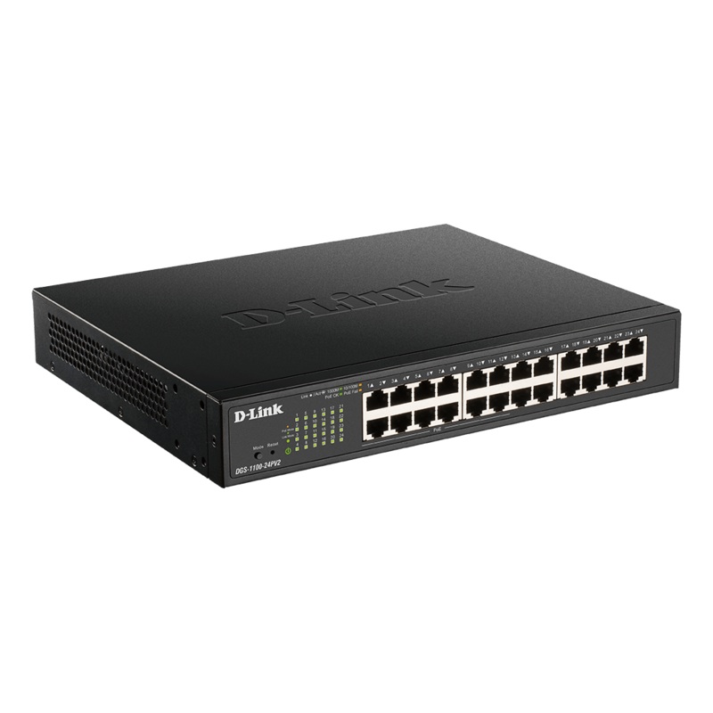 24-PORT GIGABIT SMART MANAGED SWITCH WITH 12 POE+ PORTS. POE BUDGET 100W.