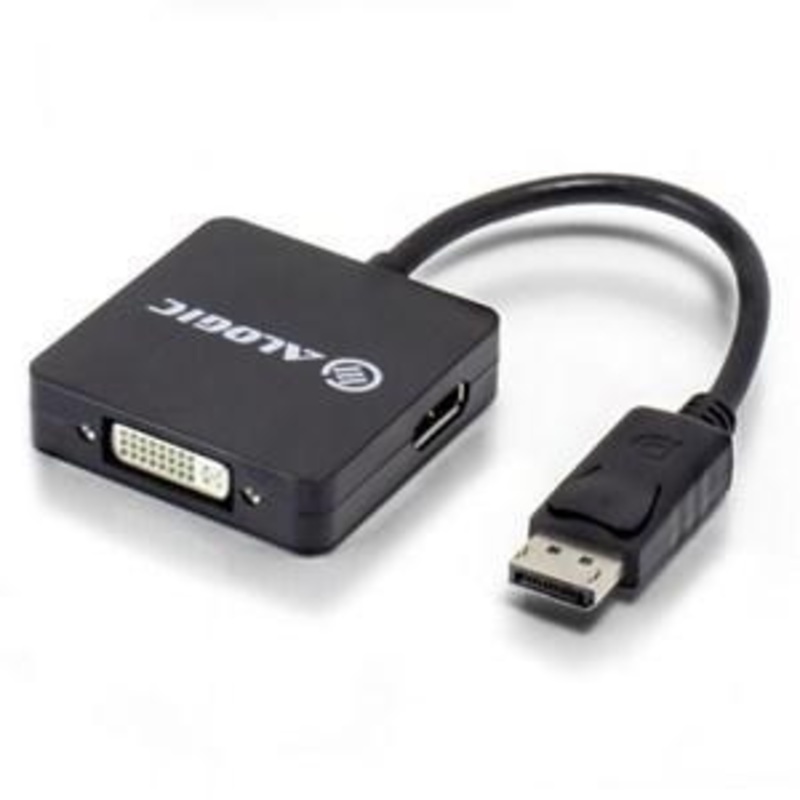 ALOGIC 3IN1 DISPLAYPORT TO DISPLAYPORT HDMI DVI ADAPTER MALE TO 3 FEMALE