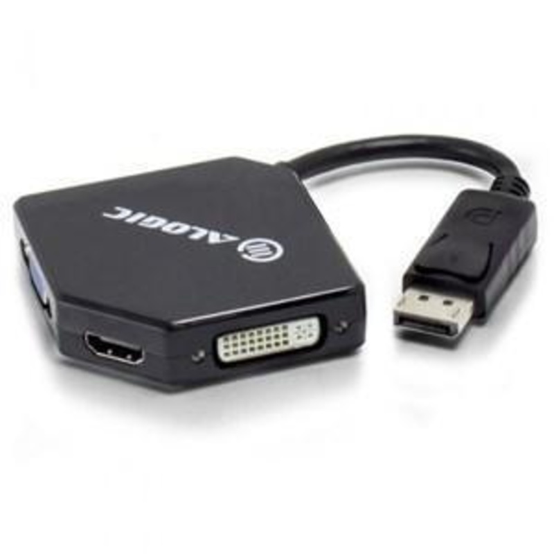 ALOGIC 3IN1 DISPLAYPORT TO HDMI DVI VGA ADAPTER MALE TO 3 FEMALE