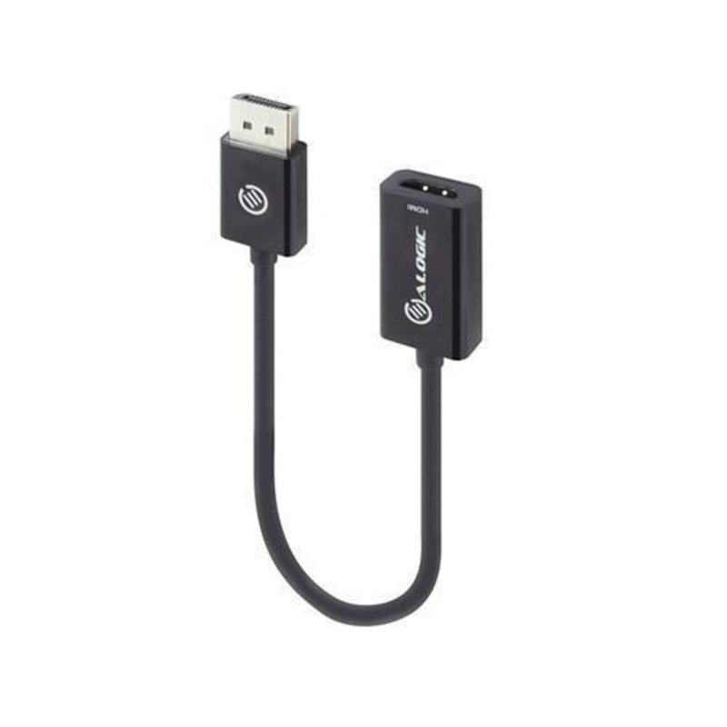 ALOGIC ELEMENTS 20CM DISPLAYPORT TO HDMI ADAPTER MALE TO FEMALE BLACK