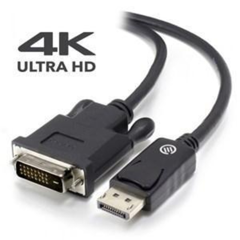 ALOGIC ELEMENTS ACTIVE 1M DISPLAYPORT TO DVI-D CABLE WITH 4K SUPPORT MALE TO MALE