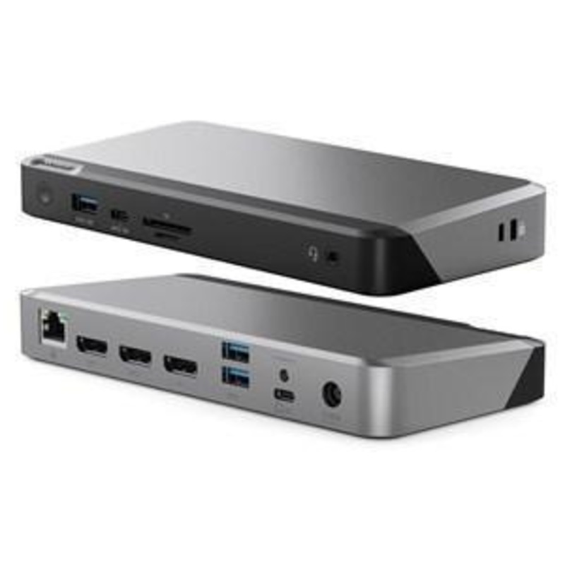 ALOGIC USB-C TRIPLE 4K DOCKING STATION WITH POWER DELIVERY 100W- 3 X DISPLAYPORT 1 X USB-C 3 X USB-A 1 X 3.5MM AUDIO 1 X ETHERNET 1 X SD READER