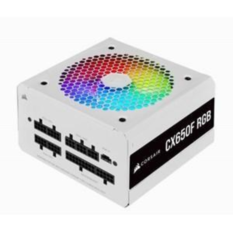 CORSAIR CX650F RGB WHITE 650 WATT 80 PLUS BRONZE FULLY MODULAR RGB WHITE PSU AU VERSION