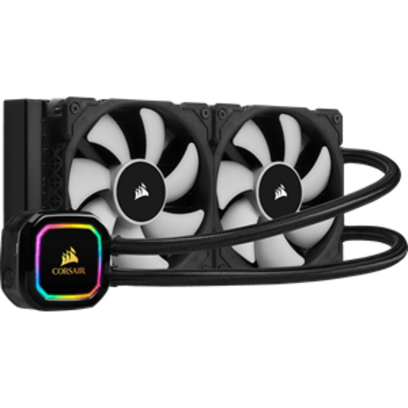 CORSAIR iCUE H100I RGB PRO XT 240mm RADIATOR DUAL 120mm PWM FANS SOFTWARE CONTROL LIQUID CPU COOLER
