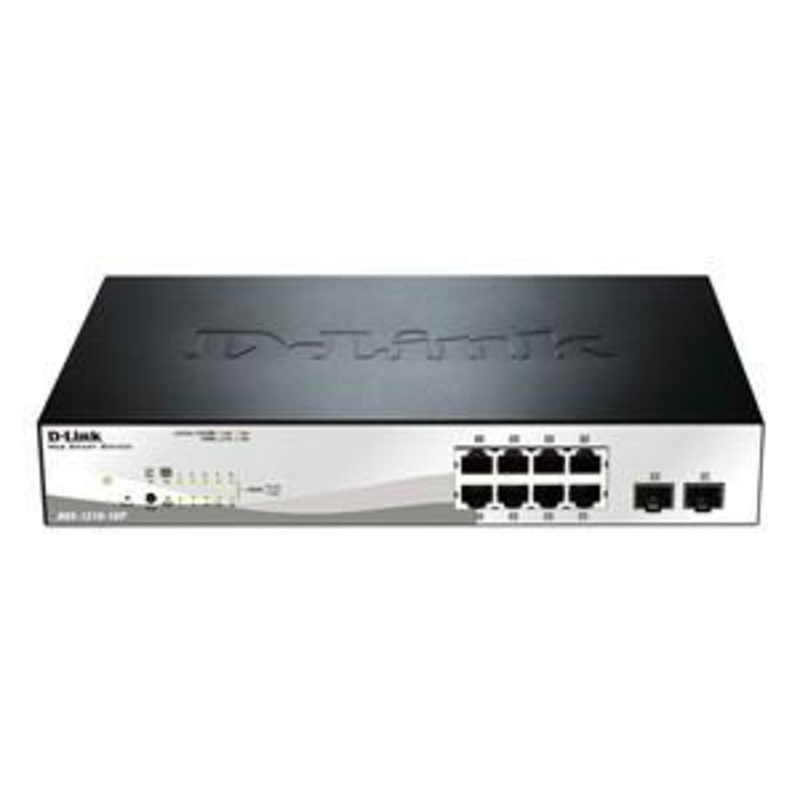D-LINK 10-Port Gigabit WebSmart PoE Switch with 8 PoE UTP and 2 SFP Ports