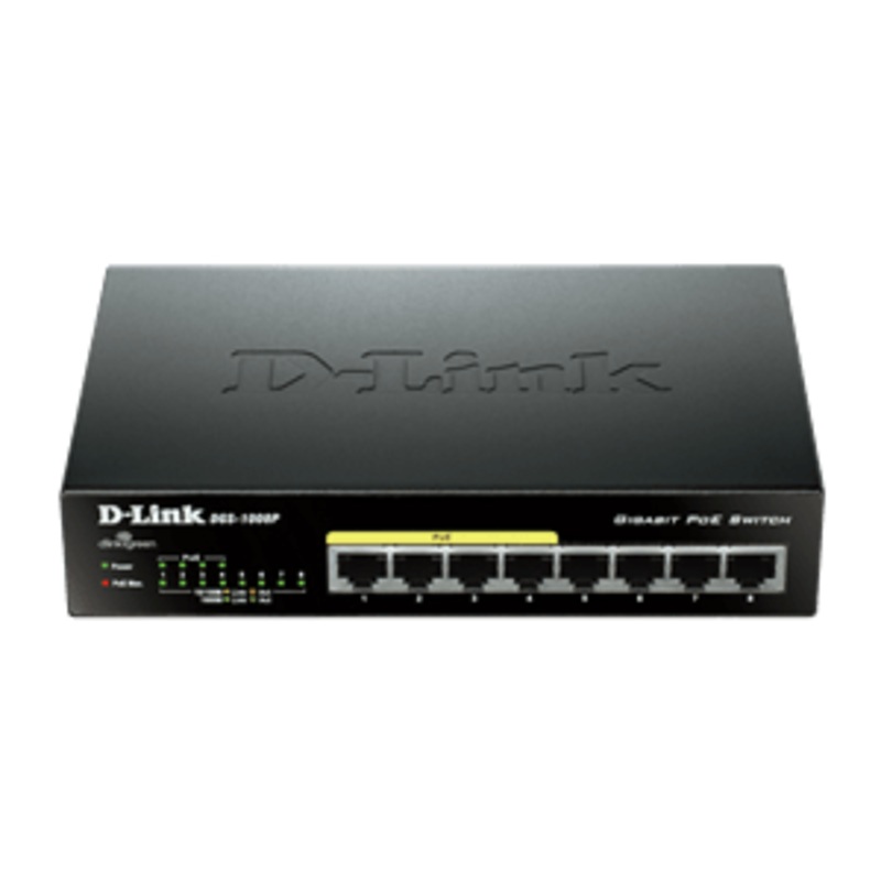 D-LINK 8-PORT GIGABIT UNMANAGED POE SWITCH