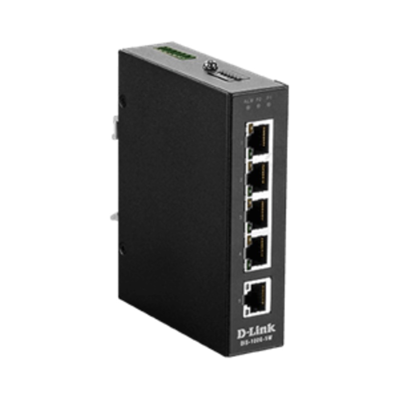 D-LINK DIS-100G-5PSW 5-PORT GIGABIT INDUSTRIAL POE SWITCH WITH 4 1000BASE-T POE PORTS AND 1 SFP PORT