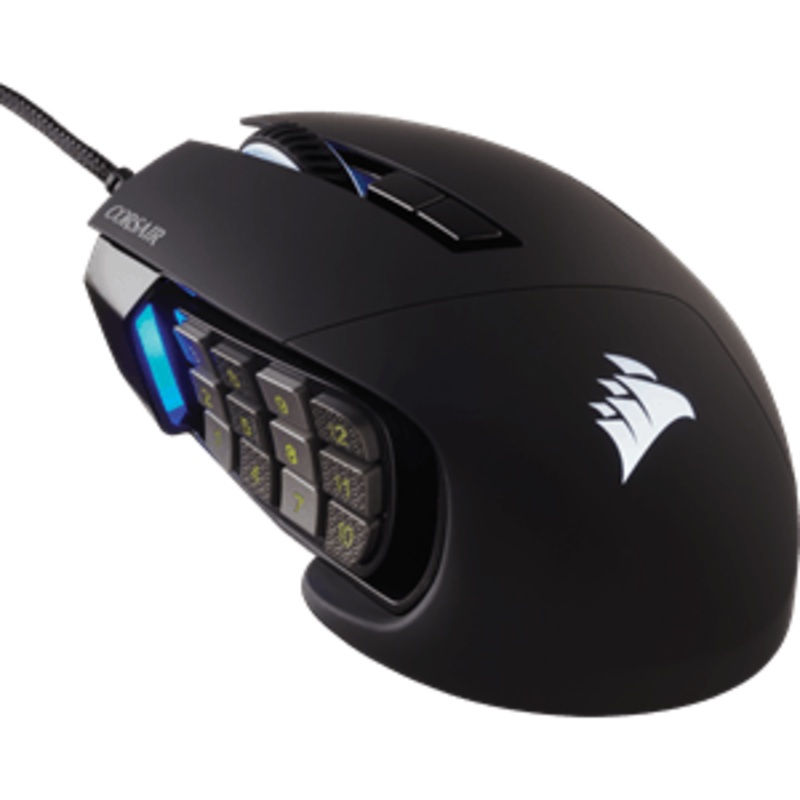CORSAIR GAMING SCIMITAR ELITE RGB 18000 DPI MOBA/MMO OPTICAL PC GAMING MOUSE – BLACK
