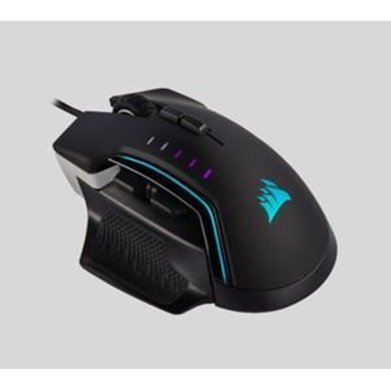 CORSAIR GLAIVE RGB PRO 18000 DPI OPTICAL GAMING MOUSE WITH INTERCHANGEABLE GRIP – ALUMINUM