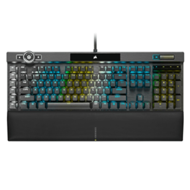 CORSAIR K100 RGB MECHANICAL GAMING KEYBOARD BACKLIT RGB LED CHERRY MX SPEED BLACK BLACK PBT KEYCAPS
