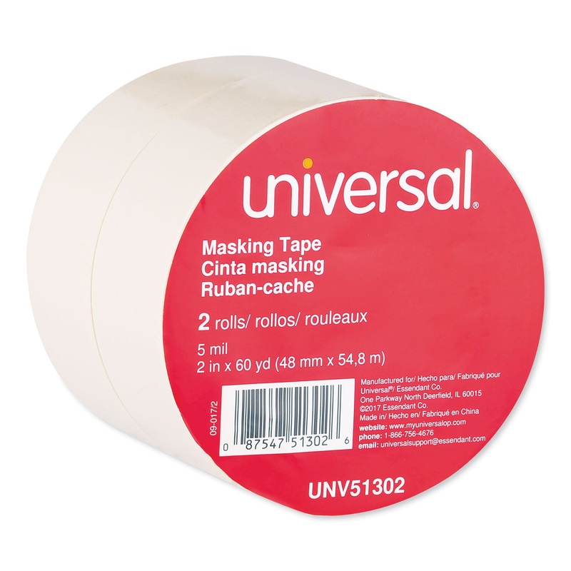 GENERAL-PURPOSE MASKING TAPE, 3″ CORE, 48 MM X 54.8 M, BEIGE, 2/PACK
