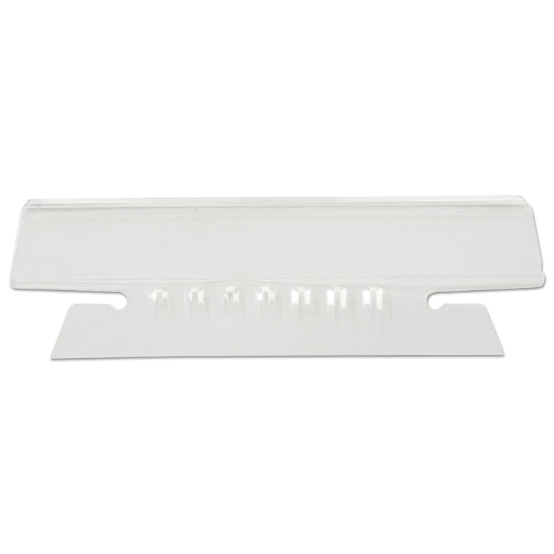 HANGING FILE FOLDER PLASTIC INDEX TABS, 1/3-CUT TABS, CLEAR, 3.5″ WIDE, 25/PACK