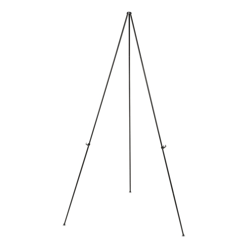 Instant Setup Foldaway Easel, Adjusts 15″ To 61″ High, Steel, Black