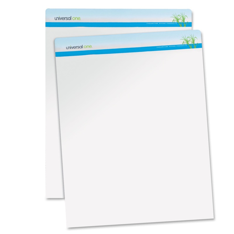 RENEWABLE RESOURCE SUGARCANE BASED EASEL PADS, 27 X 34, WHITE, 50 SHEETS, 2/CARTON