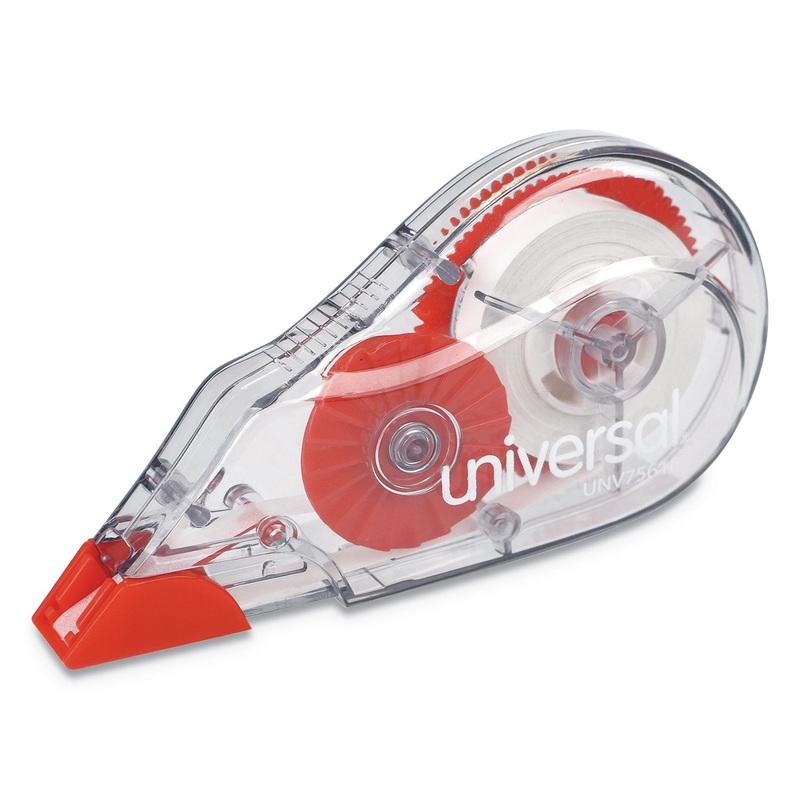 CORRECTION TAPE DISPENSER, NON-REFILLABLE, 1/5″ X 315″, 10/PACK