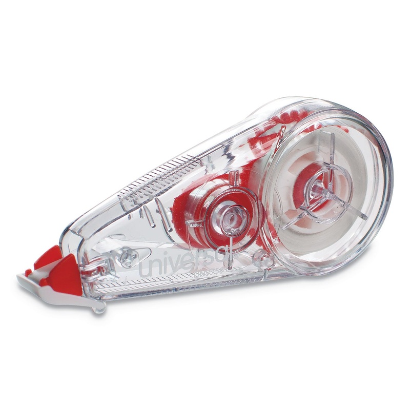 Correction Tape, Mini Economy, Non-Refillable, 1/4″ X 275″, 10/pack
