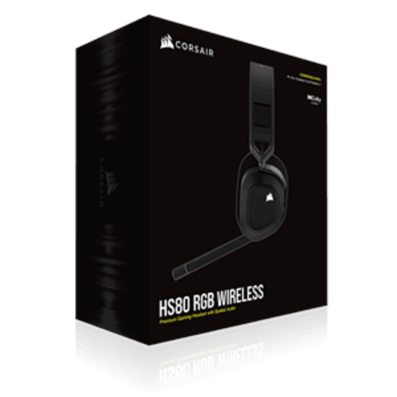 CORSAIR HS80 RGB WIRELESS HEADSET CARBON – AP