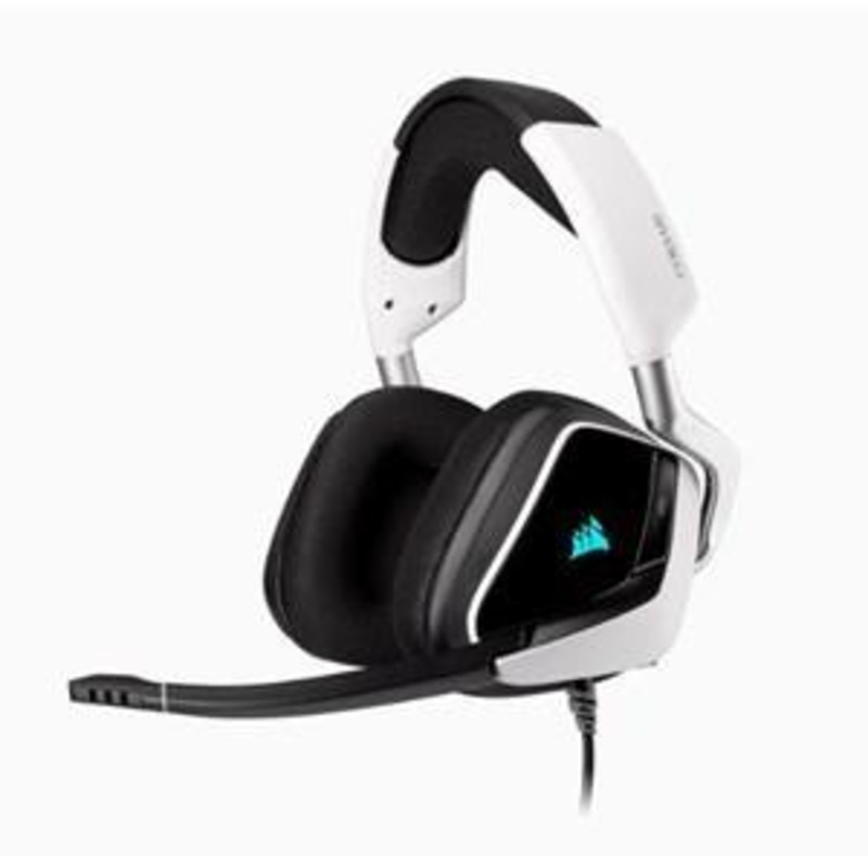 CORSAIR VOID RGB ELITE USB PREMIUM GAMING HEADSET WITH 7.1 SURROUND SOUND – WHITE