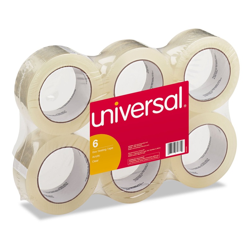 GENERAL-PURPOSE BOX SEALING TAPE, 3″ CORE, 1.88″ X 110 YDS, CLEAR, 6/PACK