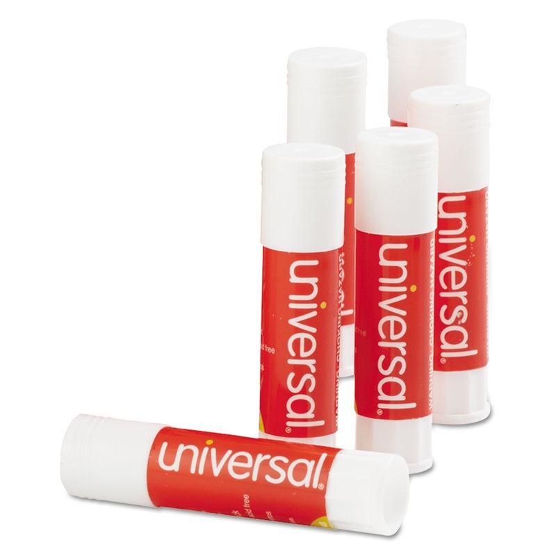 GLUE STICK, 0.28 OZ, APPLIES AND DRIES CLEAR, 12/PACK