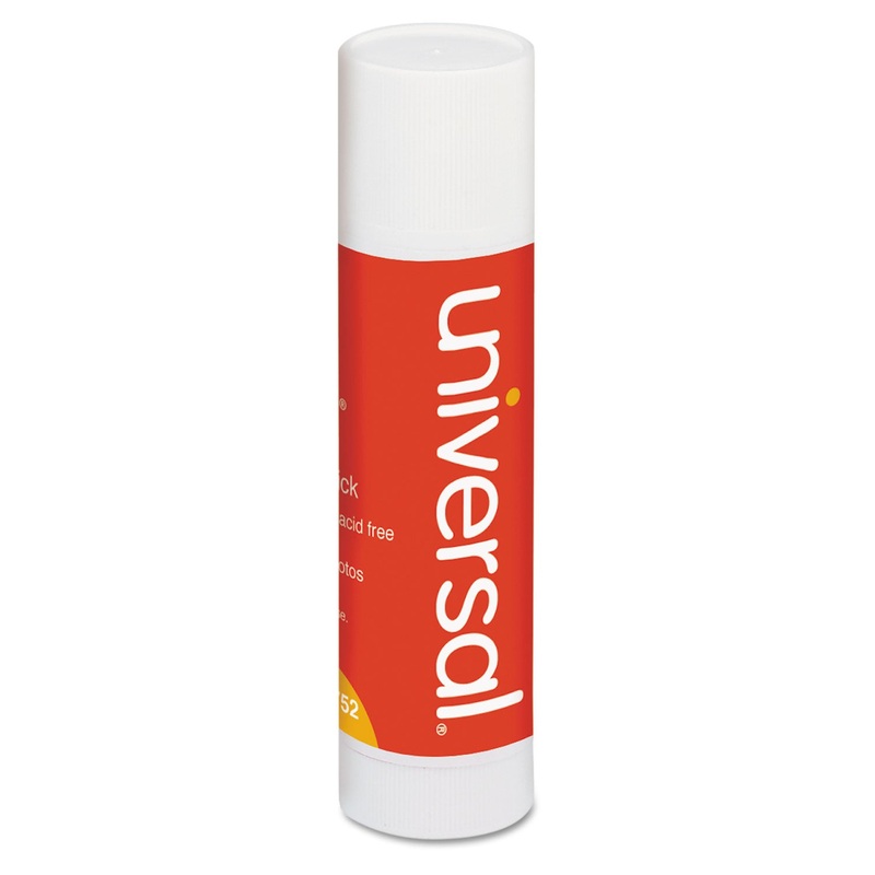GLUE STICK, 1.3 OZ, APPLIES AND DRIES CLEAR, 12/PACK