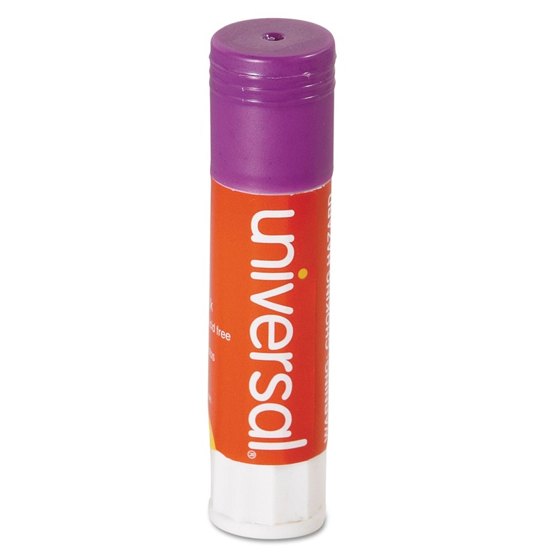 GLUE STICK VALUE PACK, 0.28 OZ, APPLIES PURPLE, DRIES CLEAR, 30/PACK