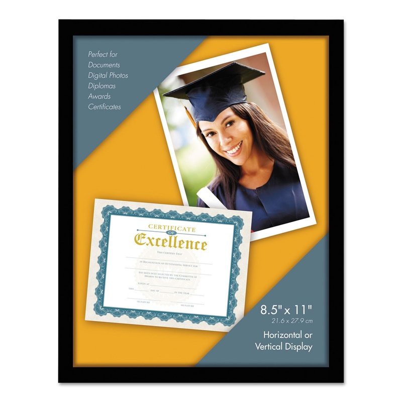 Metal Photo Frame, Aluminum, 8 1/2 X 11, Black